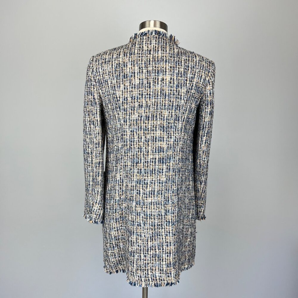 J. McLaughlin Black & White Tweed Open-Front Coat - Picture 10 of 16